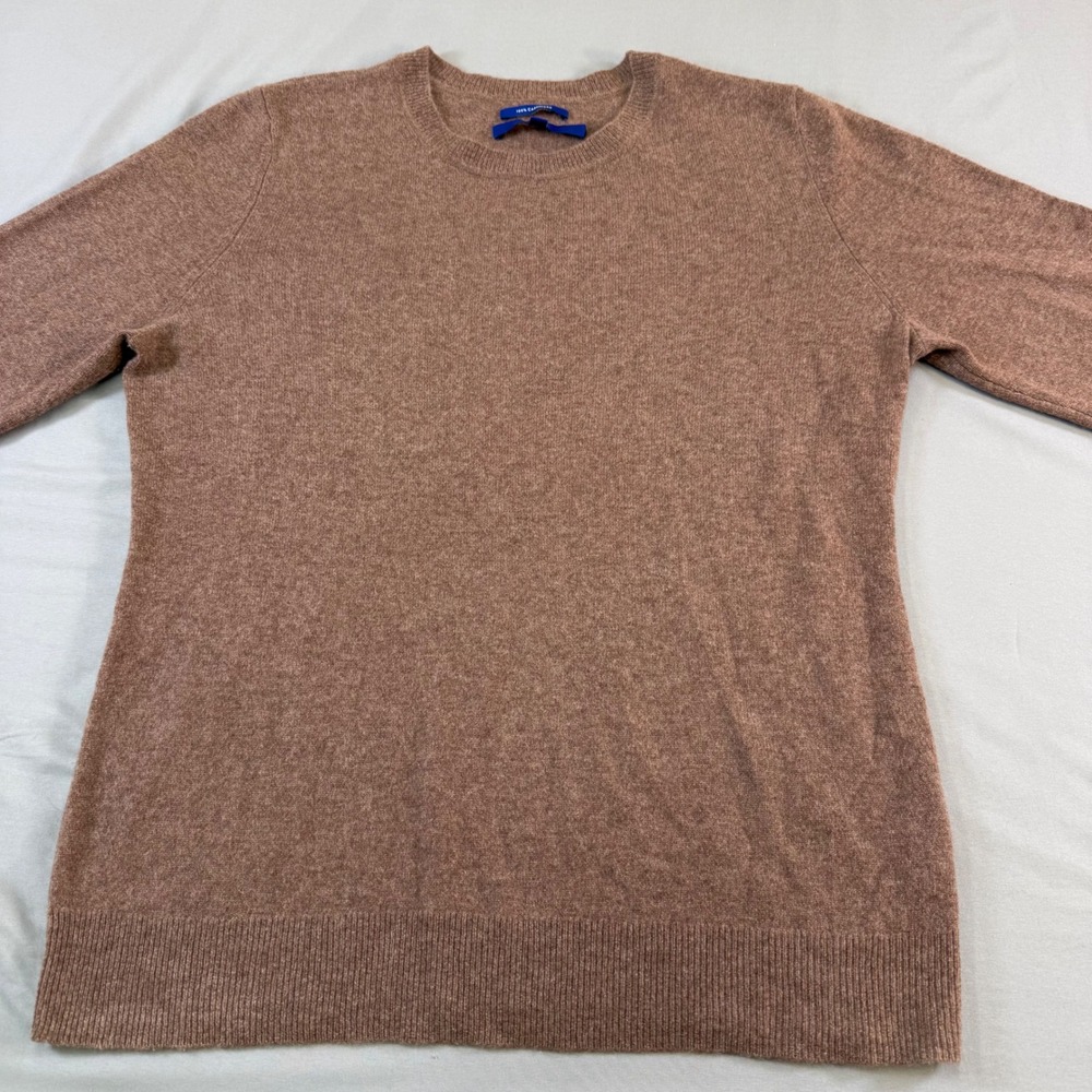 Cashmere preppy CAPT 9 100% Cashmere Crewneck Sweater Women's‎ Size L Brown